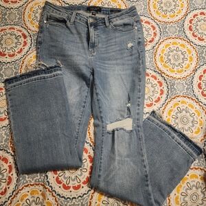 Judy Blue Boyfriend Jeans Blue Distressed